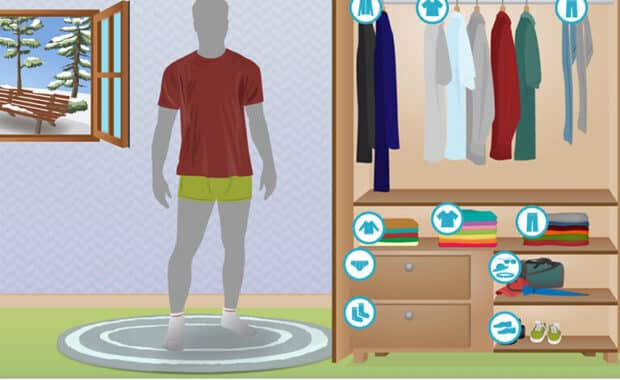 get dressed activity of daily living
