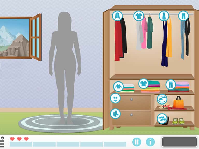 woman get dressed activity of daily living