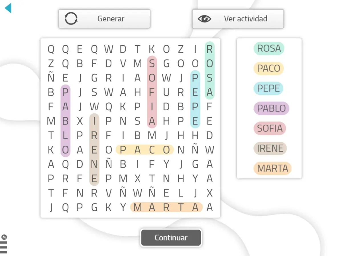 customizable word search activity for seniors with dementia