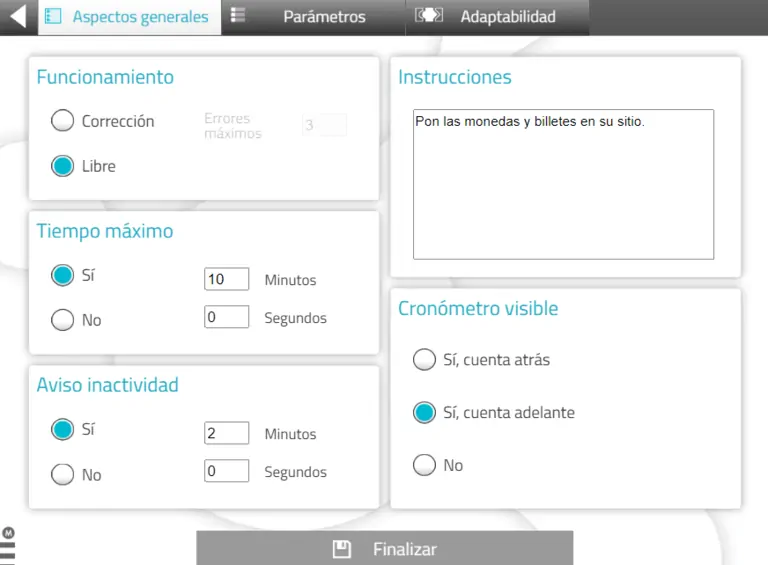Customize the general settings in NeuronUP activities