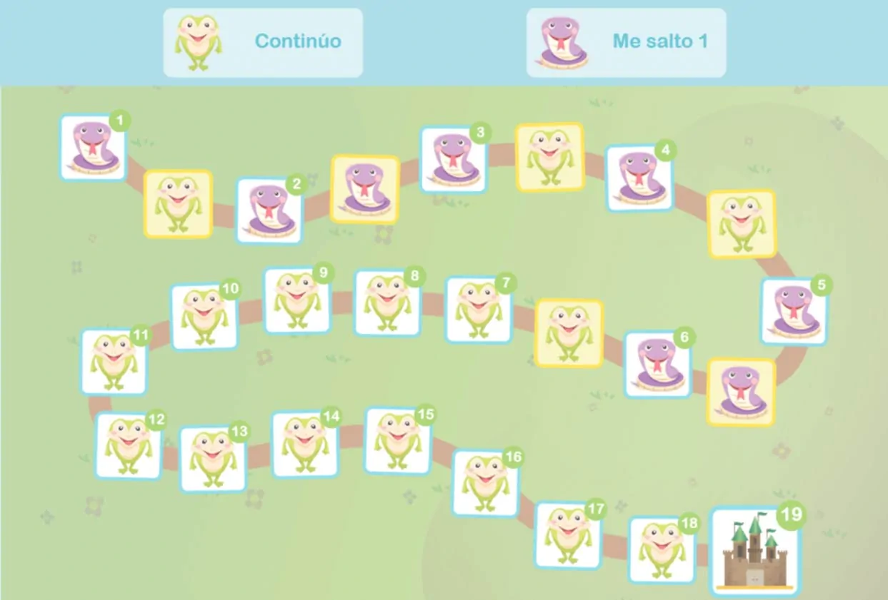 cognitive stimulation activities for children follow the path, easy level