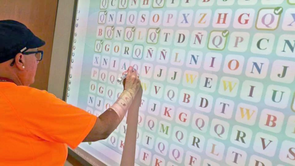 NeuronUP user playing Hide-and-Seek with Letters