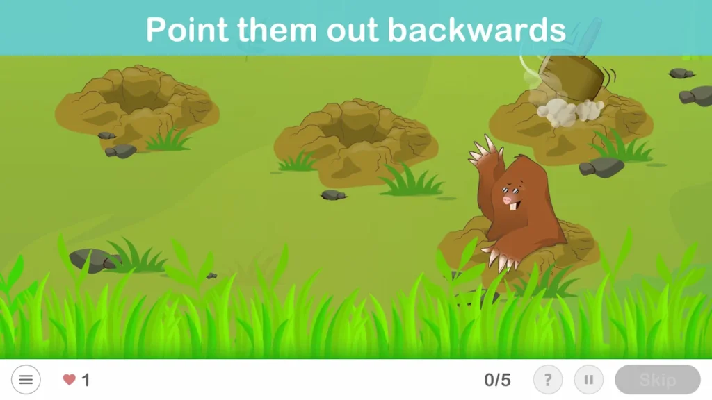 NeuronUP Activities - Mole invasion
