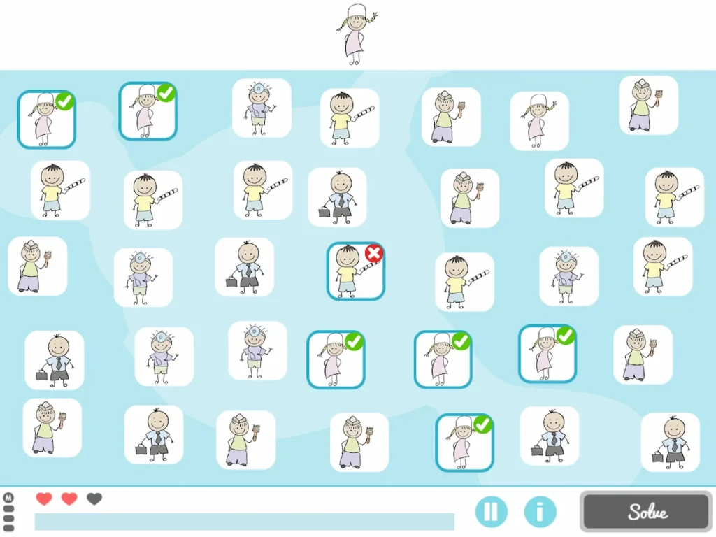 NeuronUP Activities - Find the Lost Matches