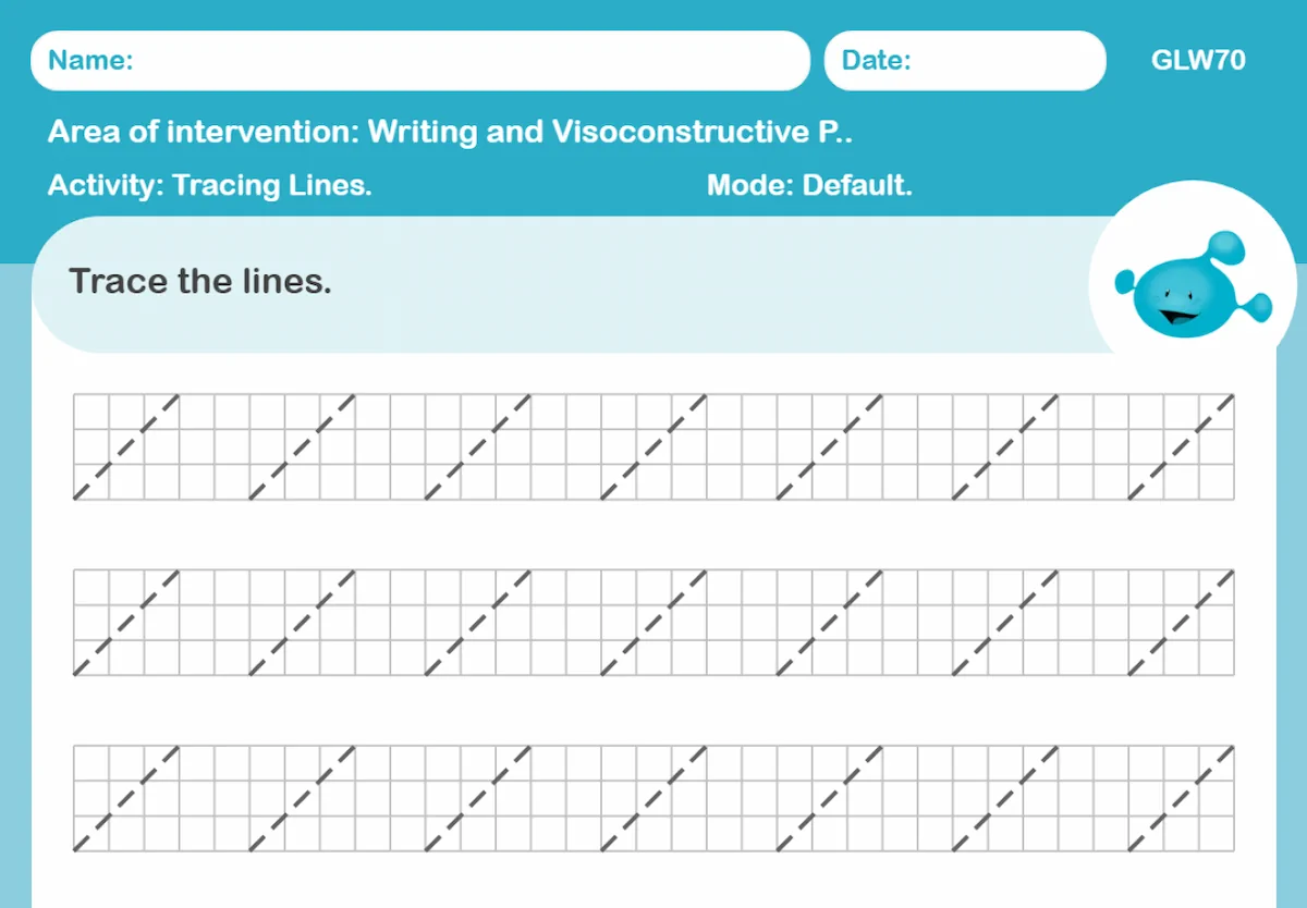 NeuronUP Activities - Tracing Lines - Paper
