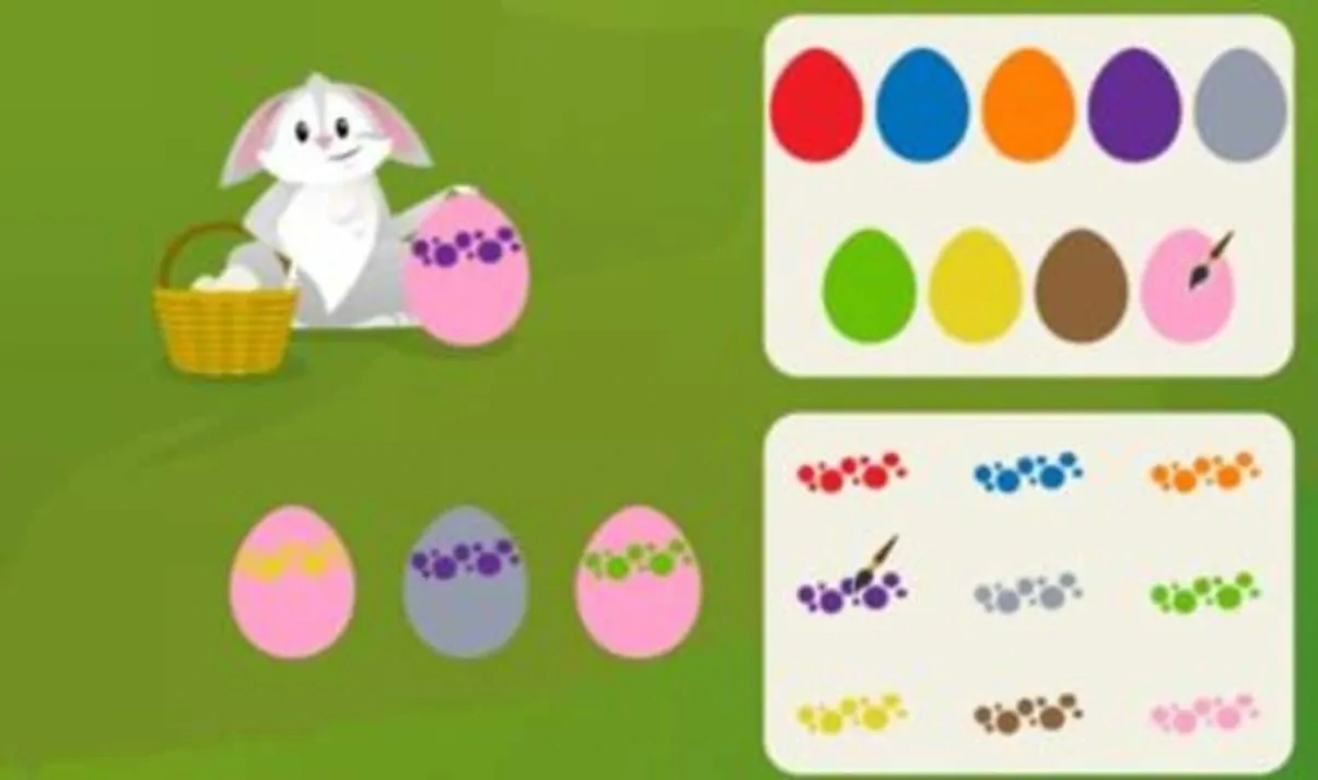 Easter Week game for NeuronUP children Easter eggs