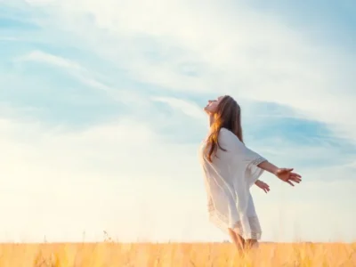 Woman with good mental health