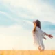 Woman with good mental health