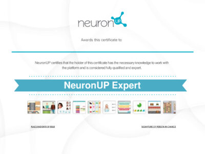 NeuronUP Certificate at LinkedIn