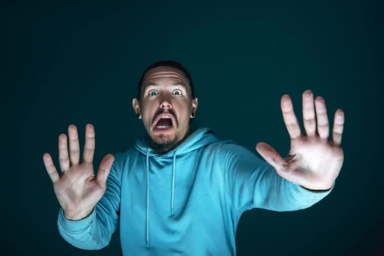 Scared man. Brain and phobias: How are they related?