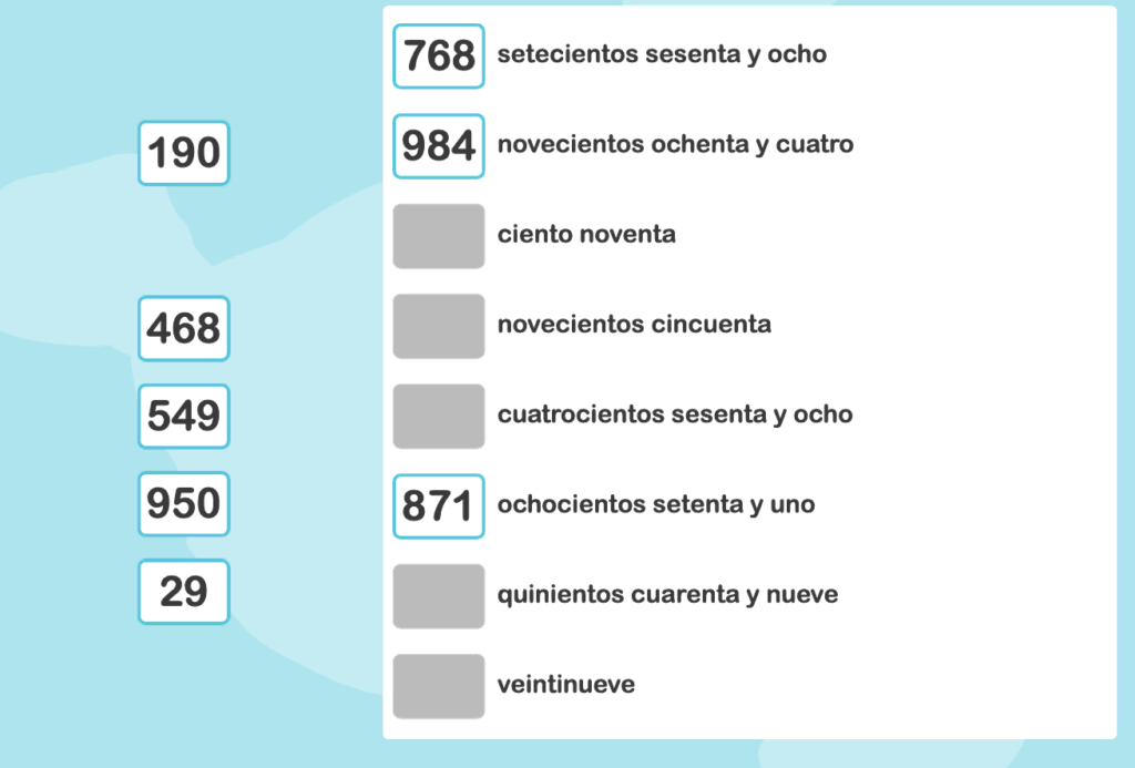 Convert numbers into words: Exercises to work on reasoning in children from NeuronUP