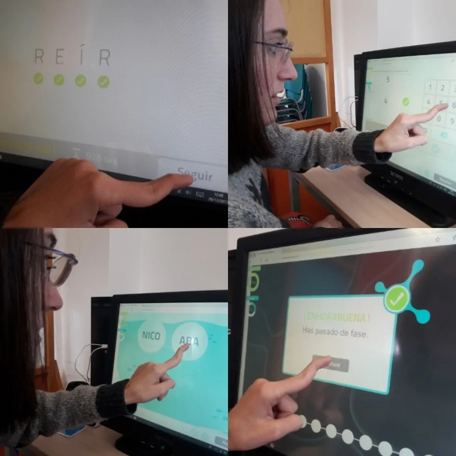 A user of the San Rafael Center using NeuronUP
