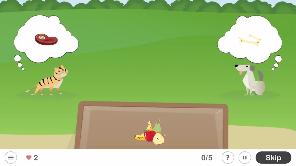 NeuronUP Activities - Animal Restaurant