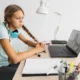 Girl distracted with attention problems