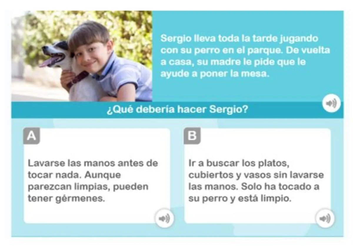 Social cognition sheet for teaching children how to behave