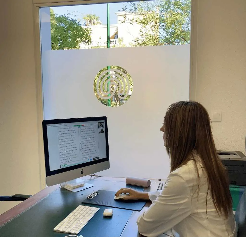 User working with the NeuronUP platform