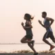 young couple exercising