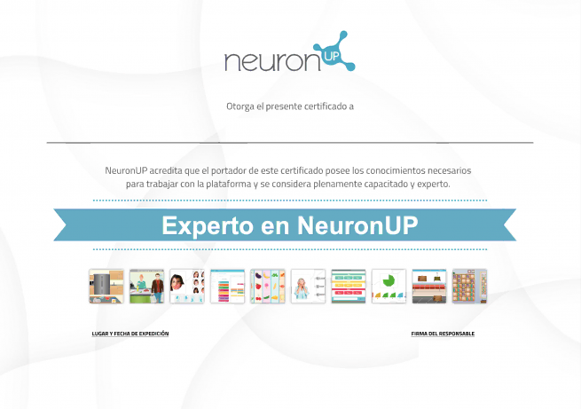 NeuronUP Certificate