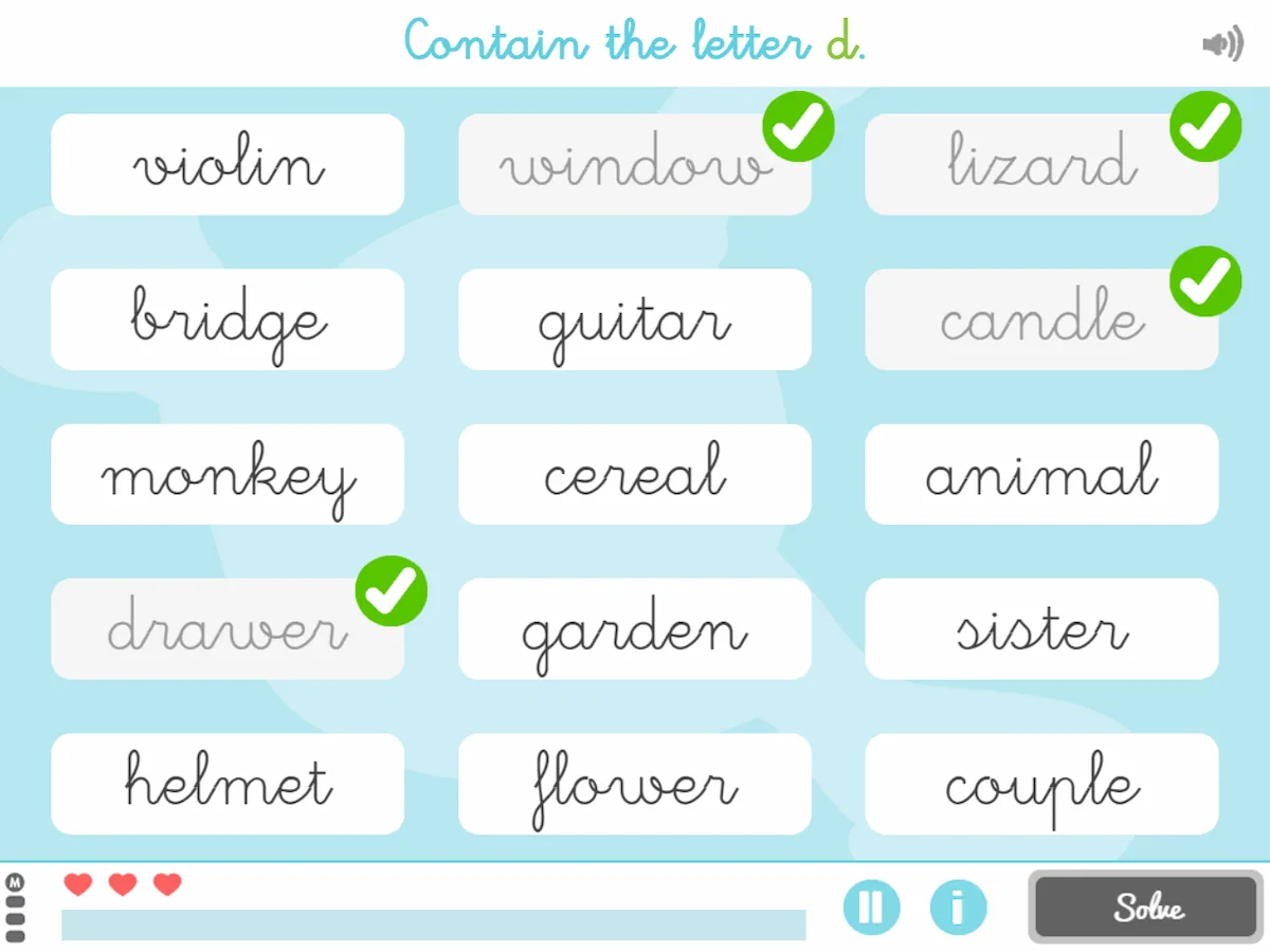NeuronUP Activities - Camouflaged Letters