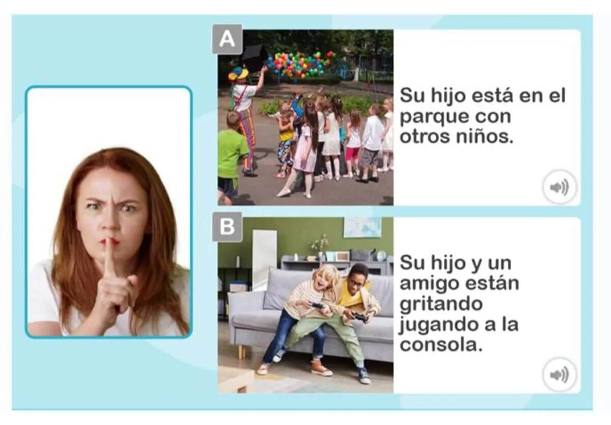 An activity to learn how to express emotions in each situation