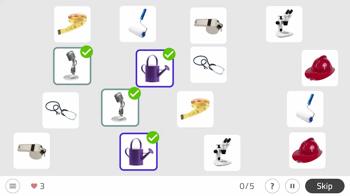 NeuronUP Activities - Pair up the figuresNeuronUP Activities - Pair up the figures