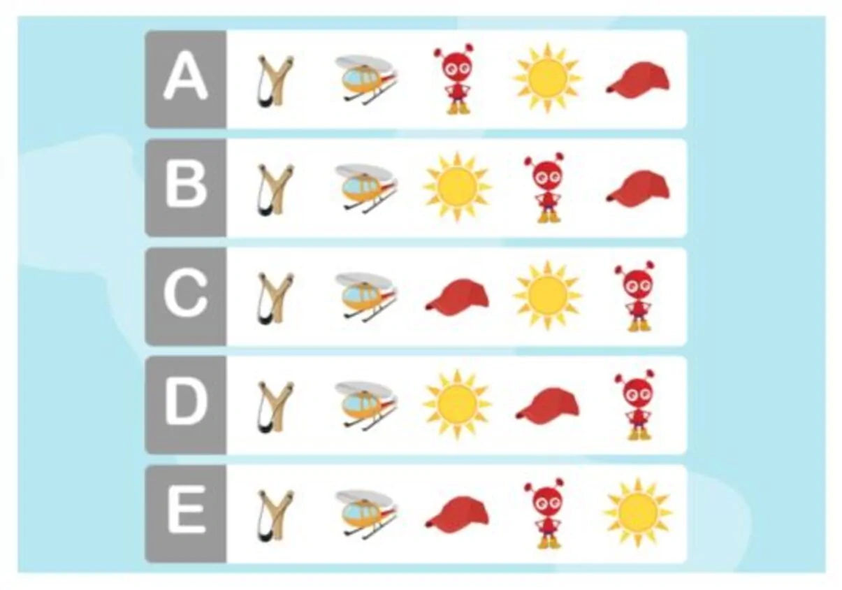 Worksheet to Stimulate Working Memory in Children