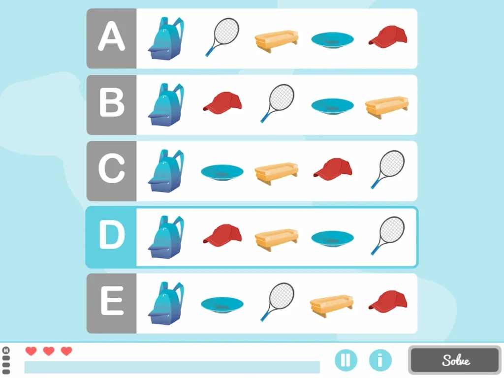 NeuronUP Activities - The Correct Order - 2