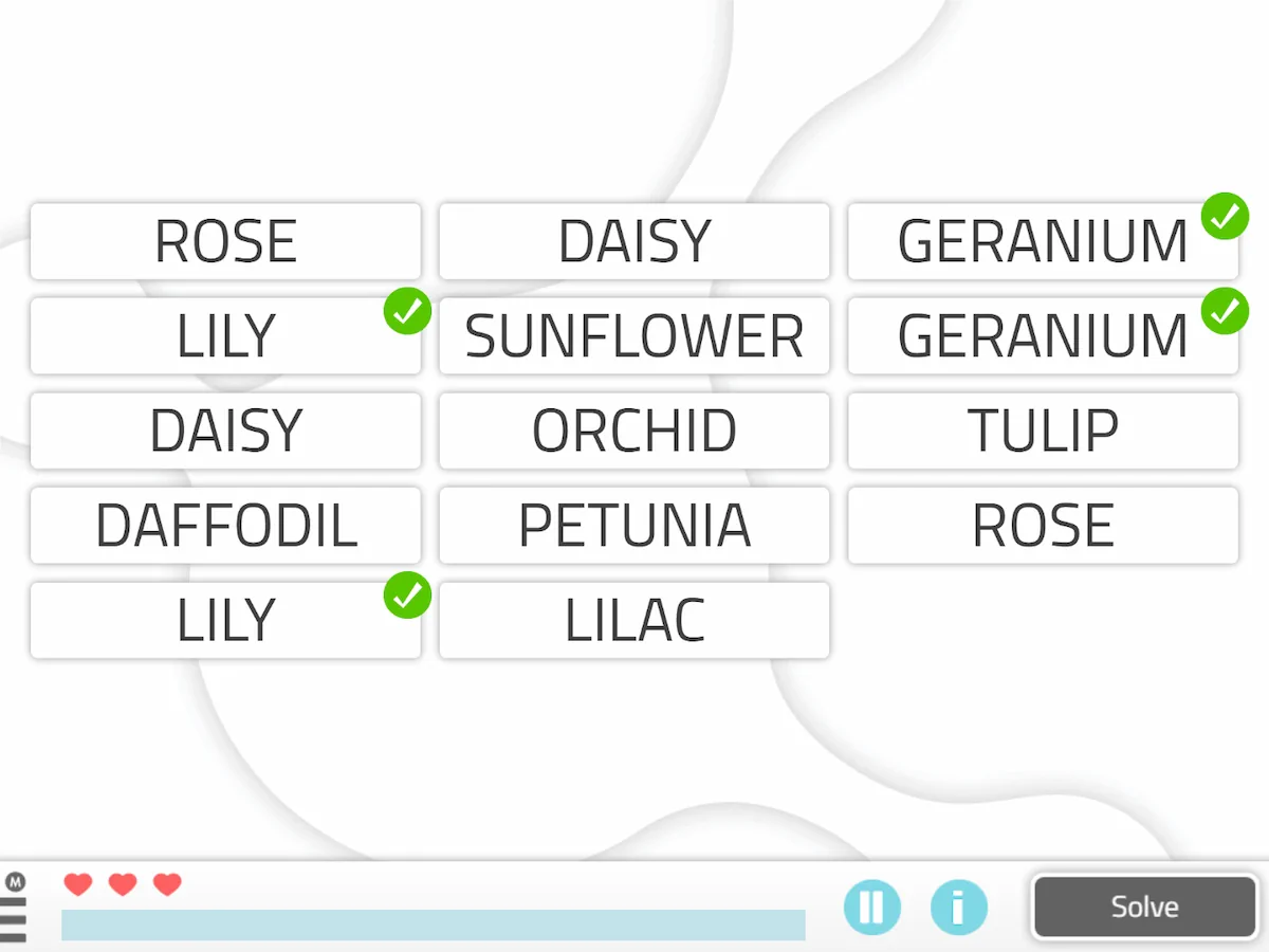 NeuronUP Activities - Repeated Words