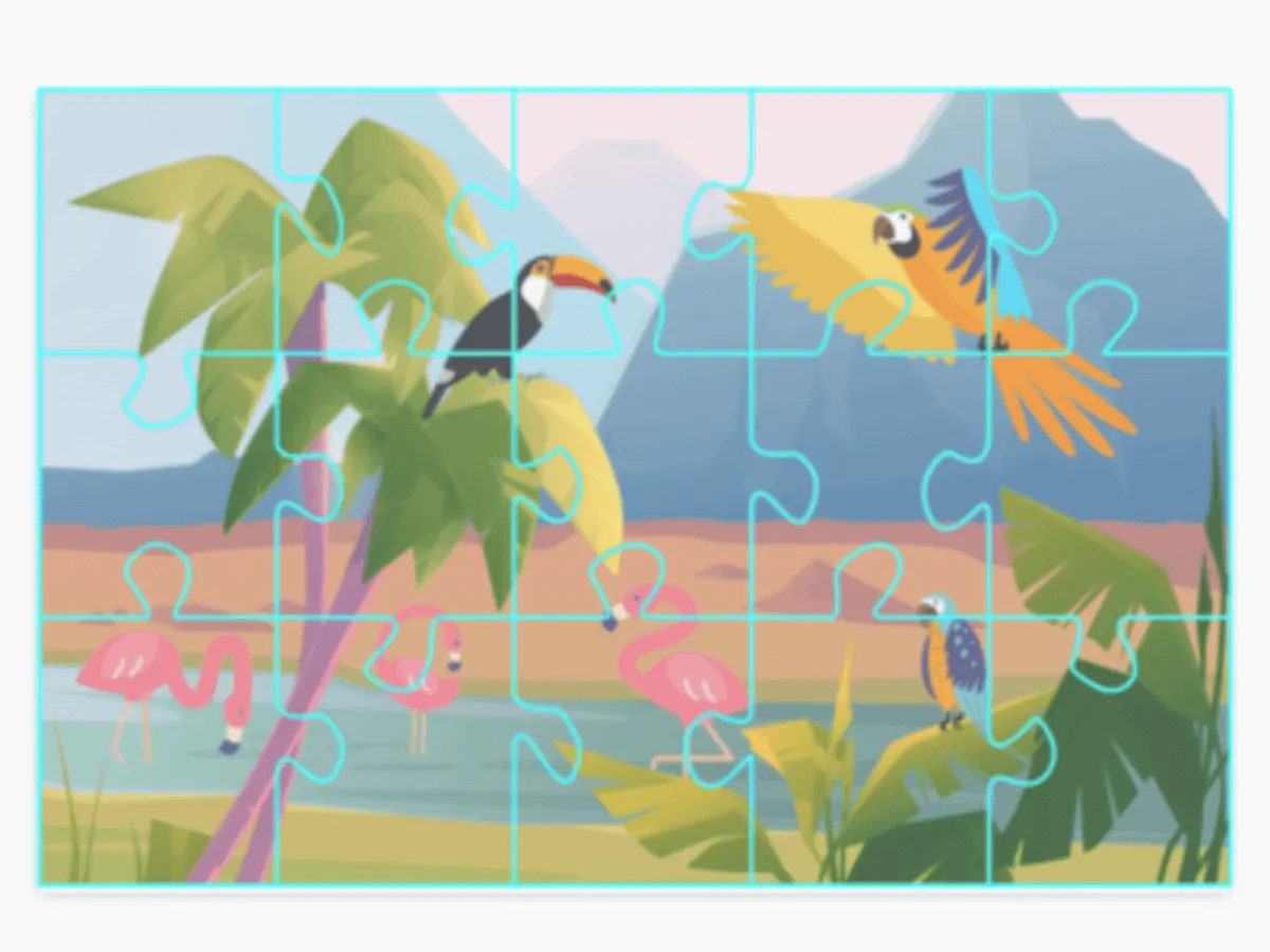 Puzzle for working on visuoconstructive praxias in children: Complete the puzzle