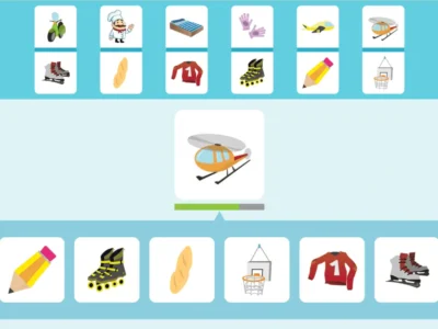 Game to improve processing speed in children: Pairs racing.