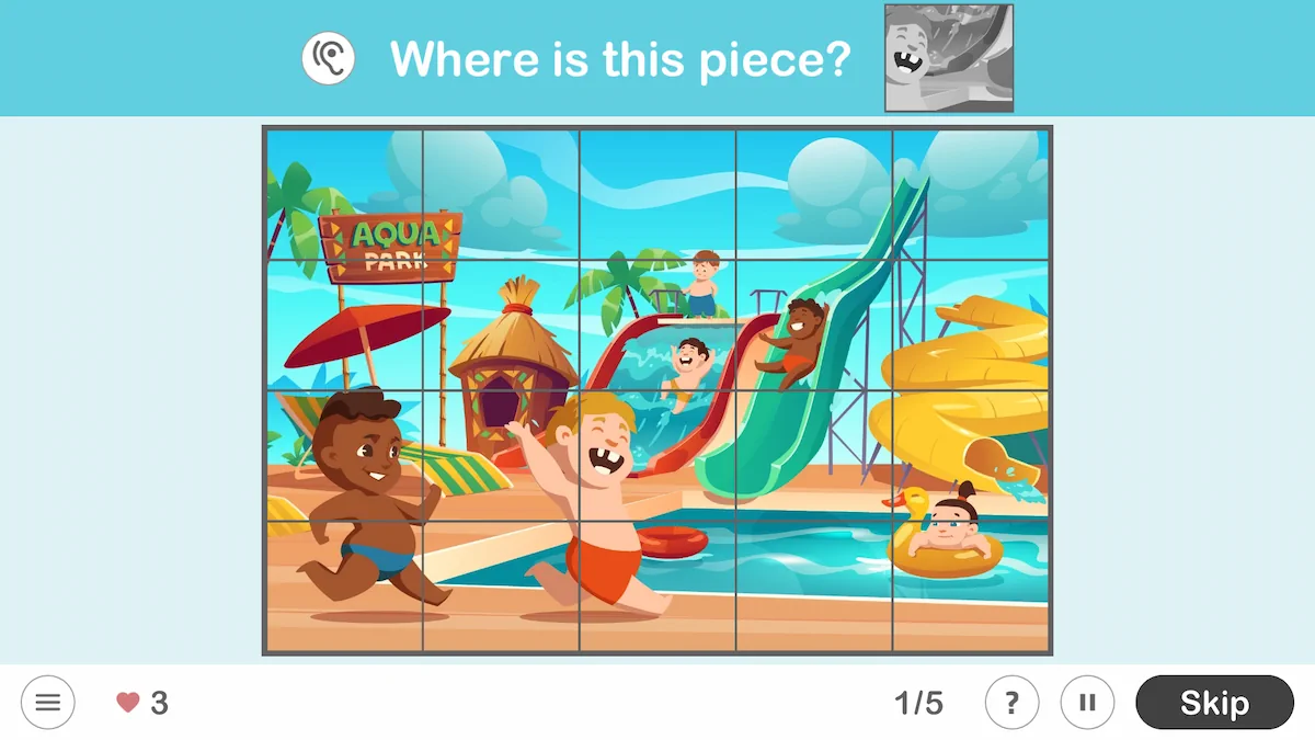 NeuronUP Activities - Discover the Missing Piece