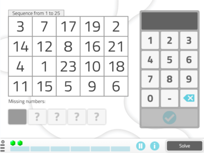 Exercise for people with multiple sclerosis Find the missing numbers