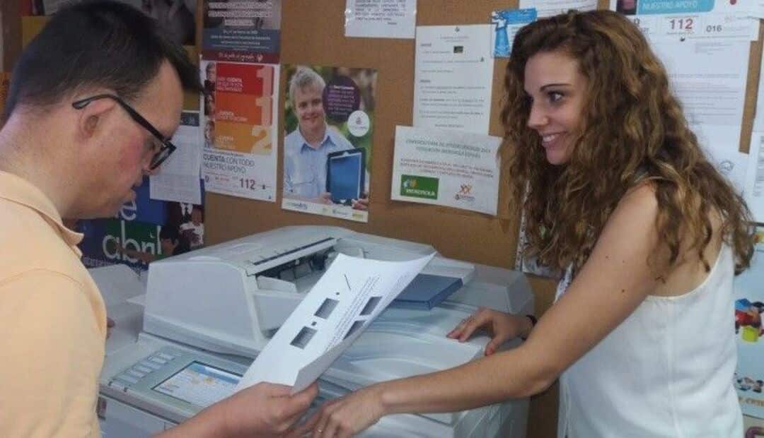 A patient with Down syndrome and his therapist.