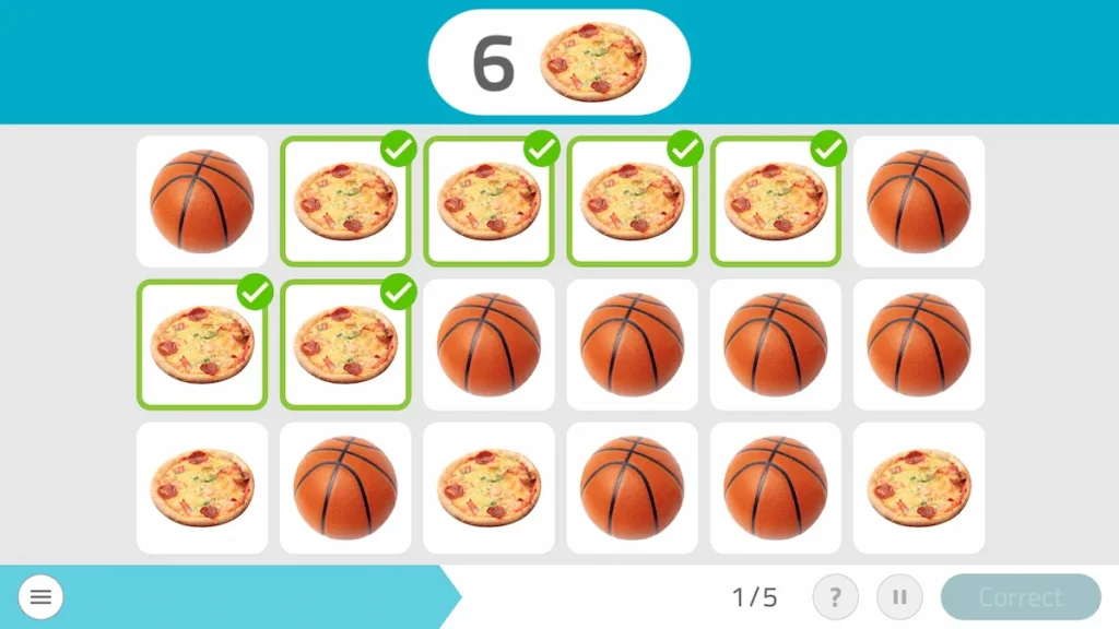 NeuronUP Activities - Counting and Selecting