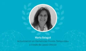 Clinical neuropsychologist Marta Balagué delivers a lecture on frontotemporal dementias through clinical cases