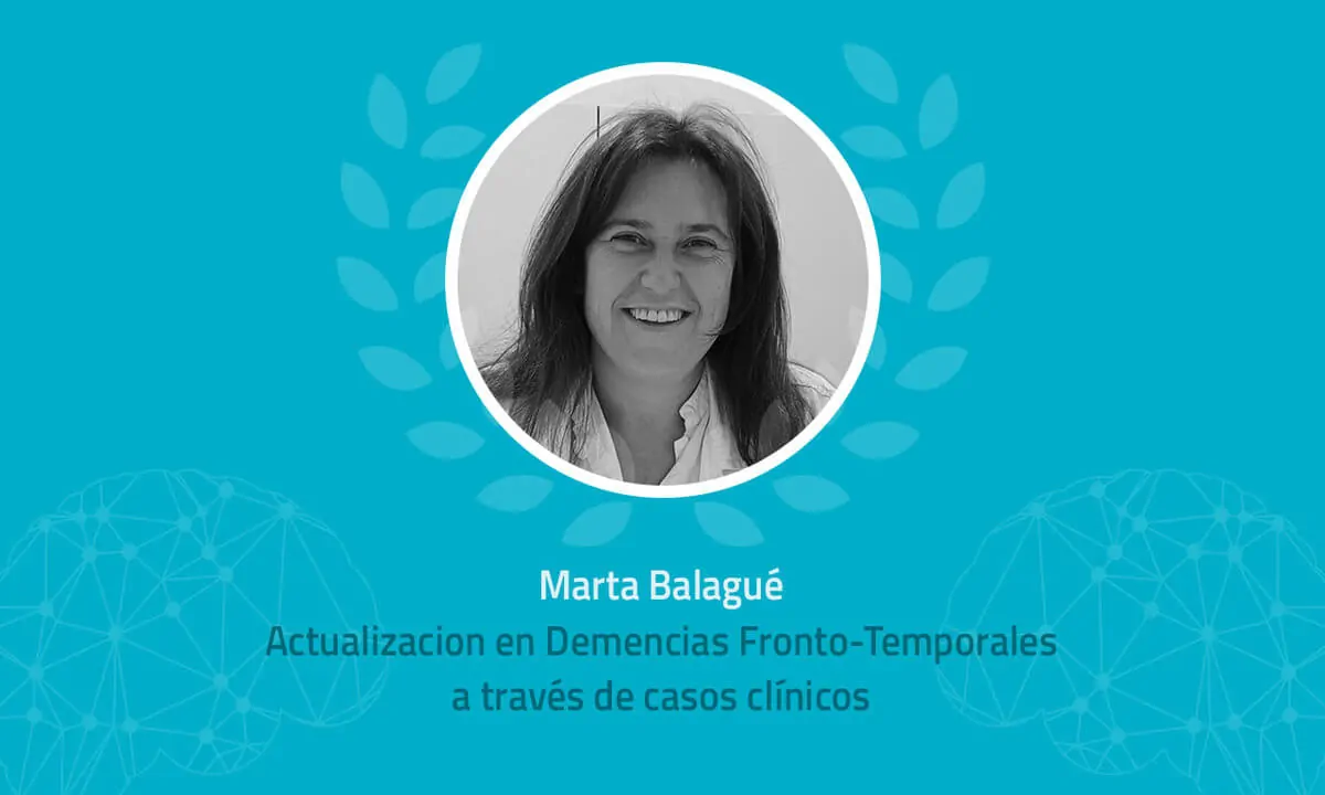 Clinical neuropsychologist Marta Balagué delivers a lecture on frontotemporal dementias through clinical cases