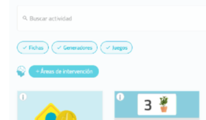 NeuronUP activity filter
