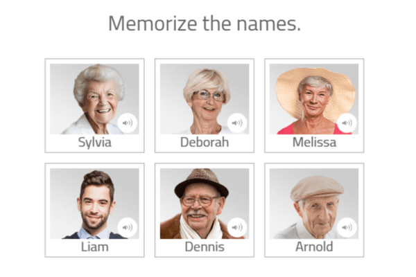 Game to work on episodic memory with adults: Remember the Names