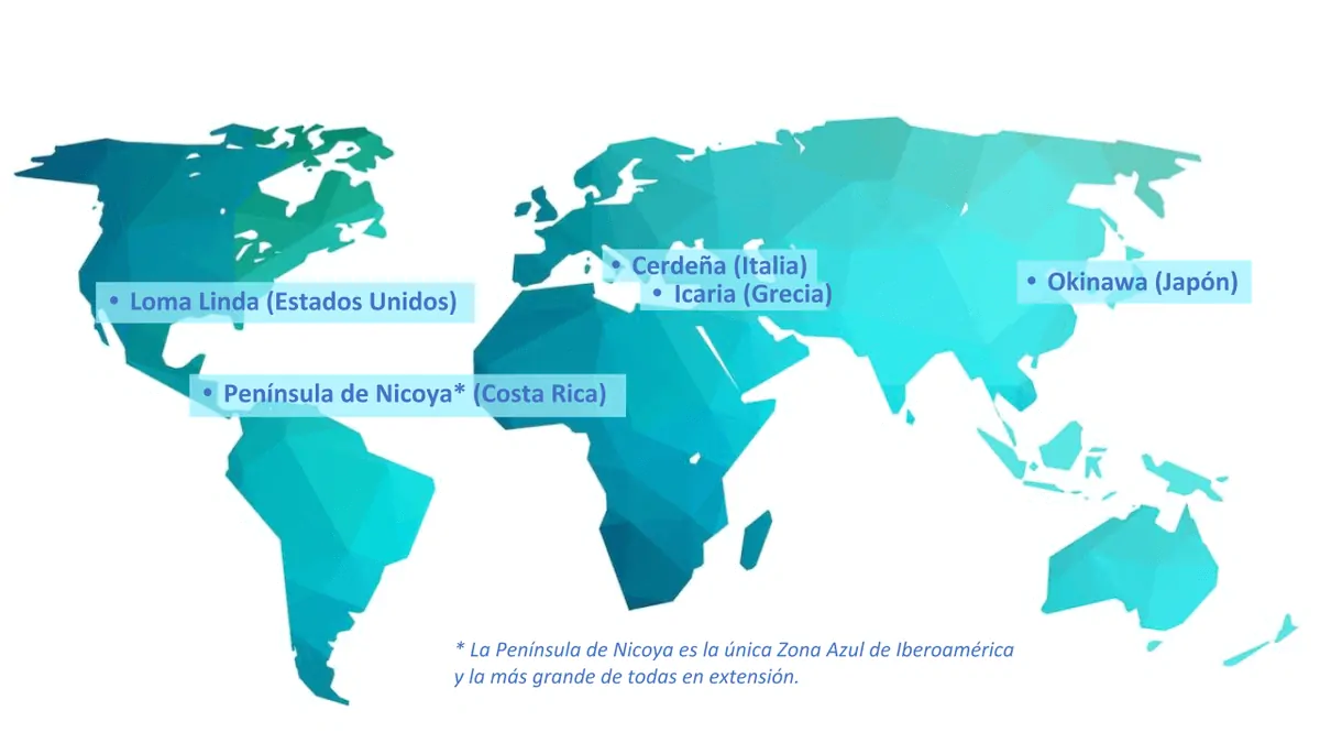 Worldwide locations of the Blue Zones
