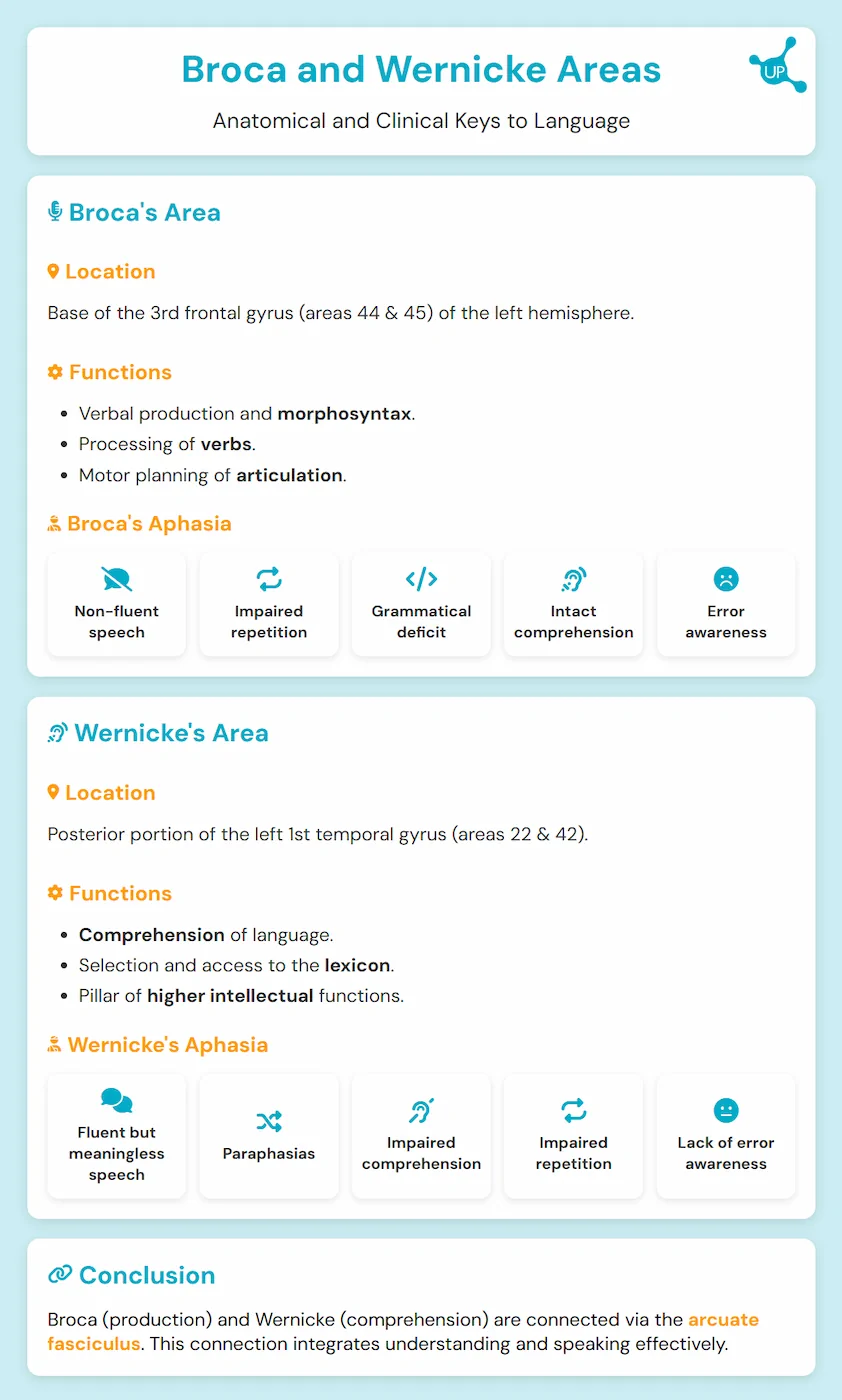Broca and Wernicke Areas - Article infographic