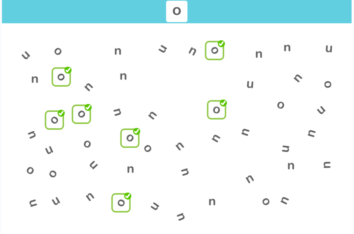 New pre-reading activity for children - Rotated letters