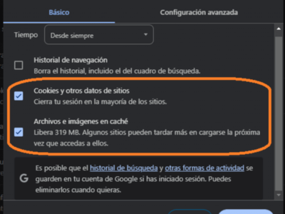 Clear cache