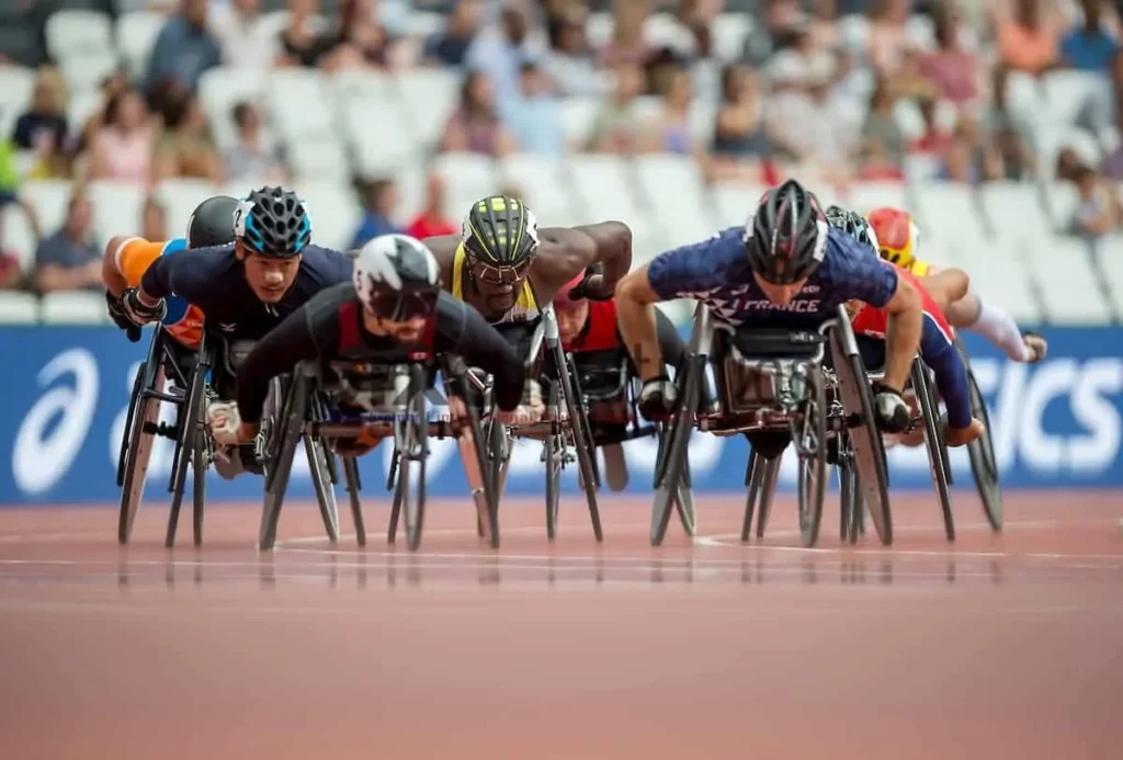 Paralympic athletes competing