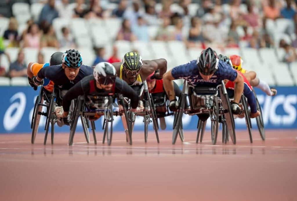 Paralympic athletes during the competition