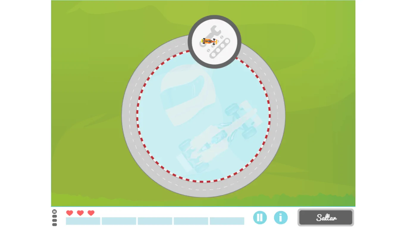 NeuronUP game to work on spatial relationship in children: Stop at boxes