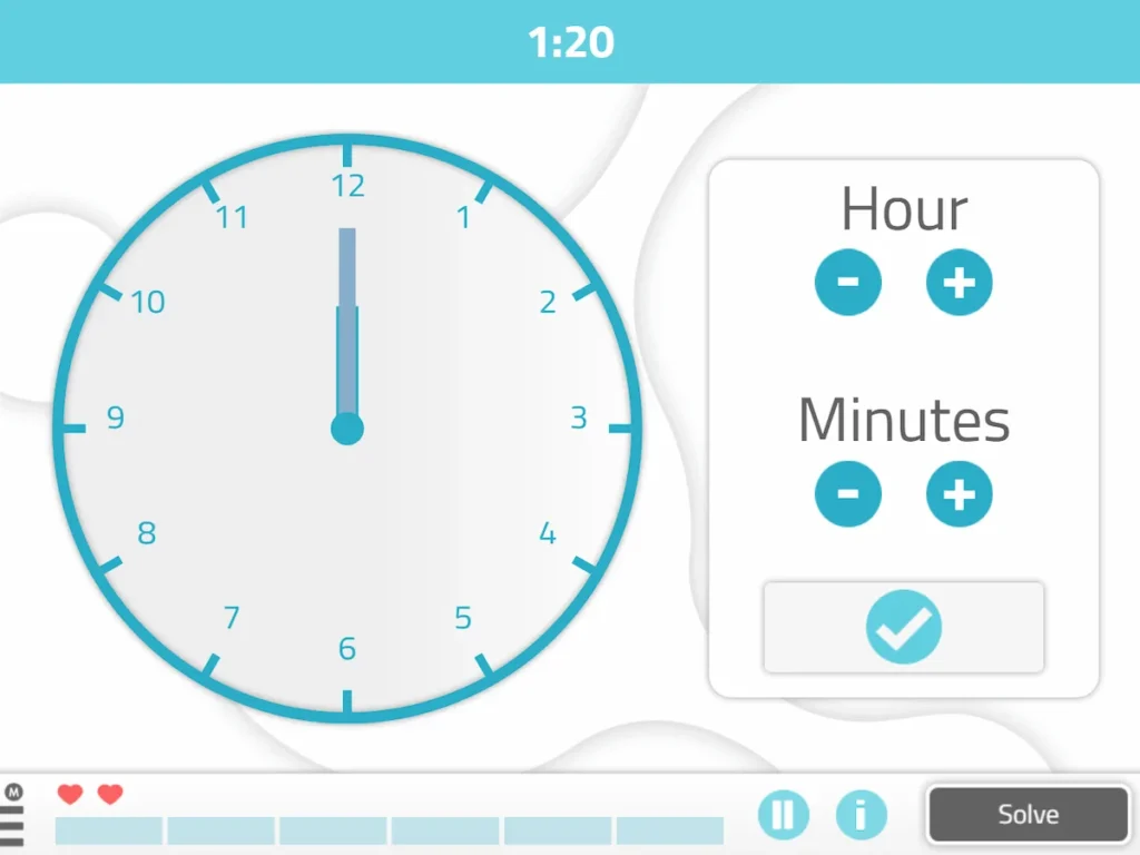 NeuronUP Activities - Set the clock (number)