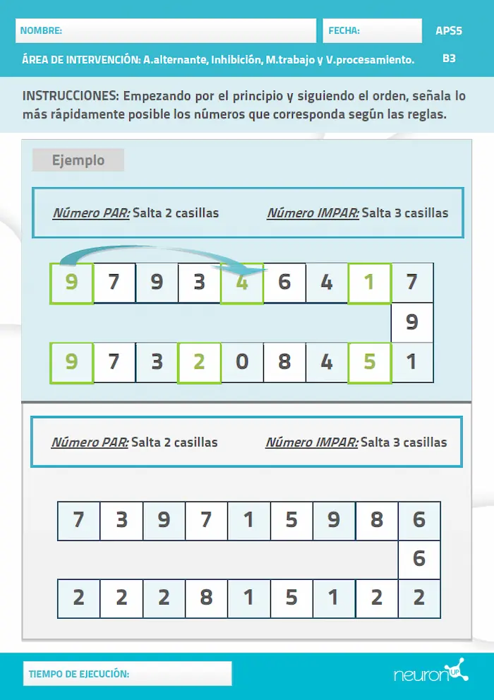 Activity: Actions According to Numbers (on paper)
