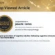 Wiley Top Viewed Article Jesús Cortés The NeuronUP study that predicts cognitive decline receives a prestigious international recognition