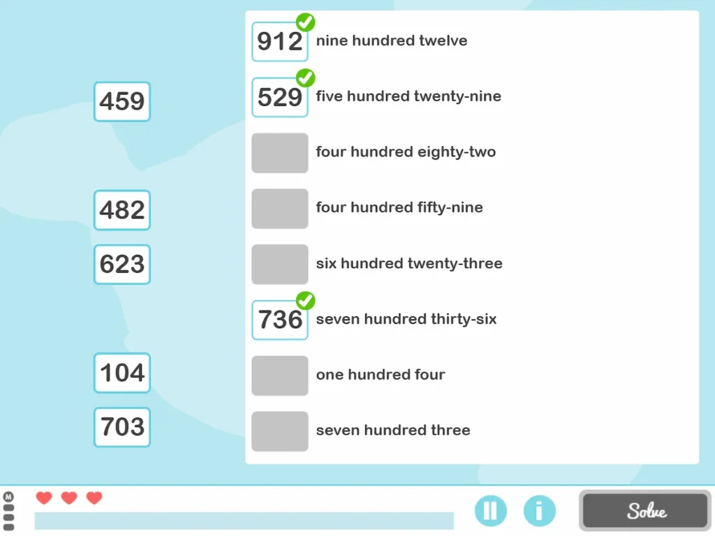 NeuronUP Activities - Converting Numbers into Words