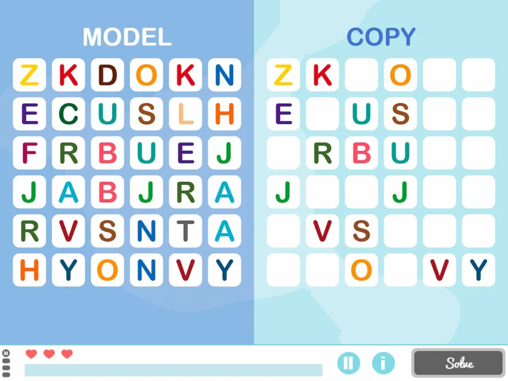 NeuronUP Activities - Copy the Letters